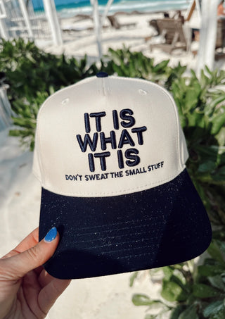 “It Is What It Is” Navy Trucker Hat