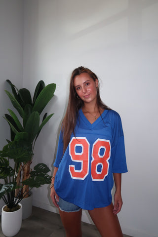 Blue & Orange Oversized Jersey