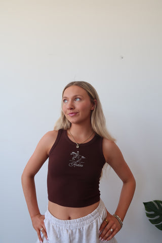 Rodeo High Neck Tank Top