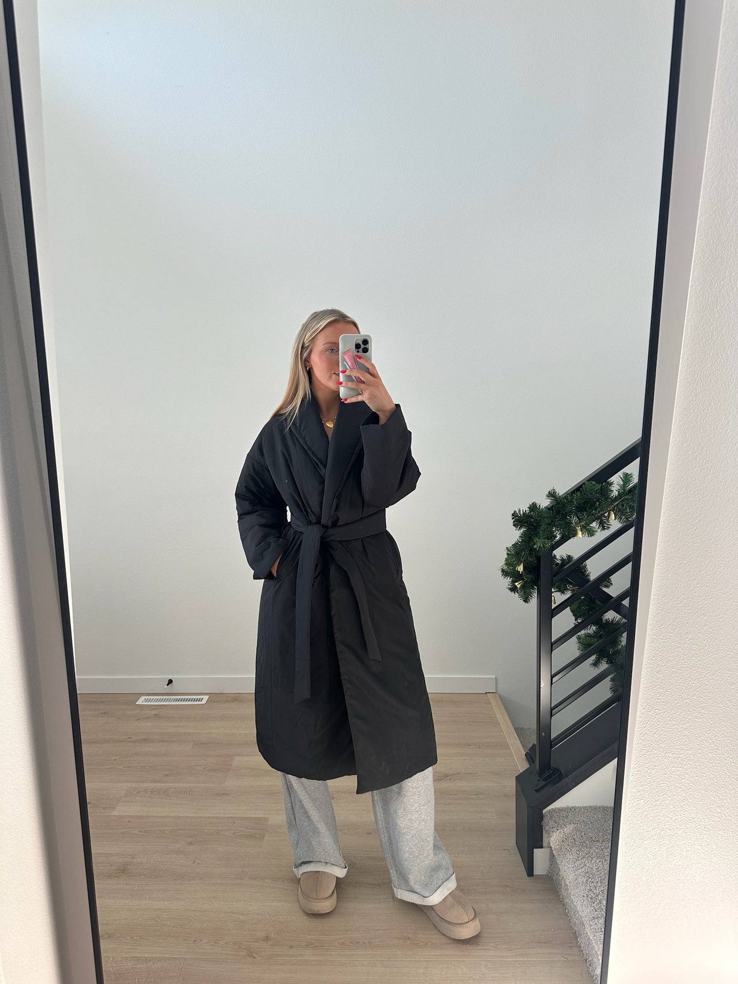 Long Black Puffer Coat