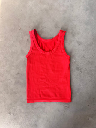 Red Reversible Ribbed Tank Top