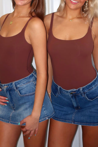Luxe Lounge Bodysuit  - Chocolate