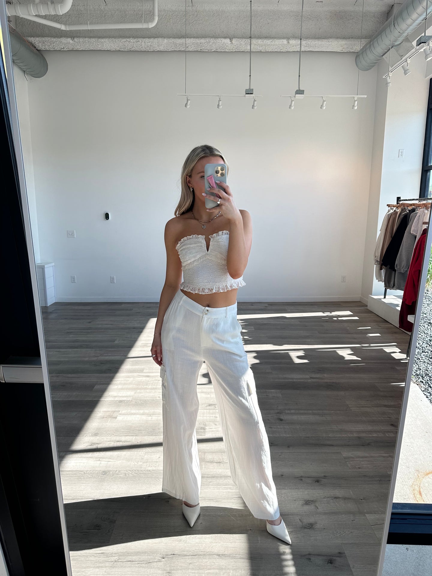 White Kara Trousers