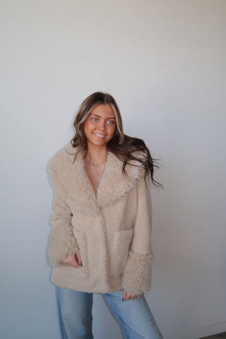 Fur Trimmed Fleece Jacket