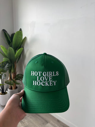 “Hot Girls Love Hockey” Trucker Hat