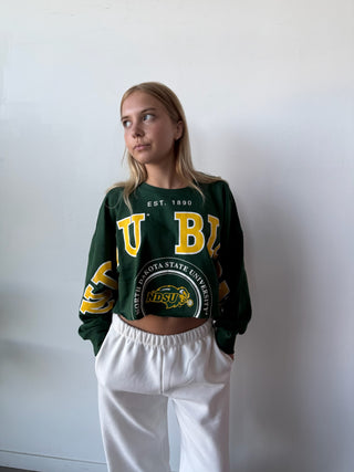 NDSU Split Cropped Long Sleeve