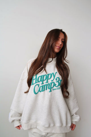 *Drift Exclusive* Happy Camp3r Heather Grey Puff Series Mockneck