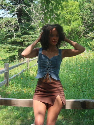 Denim Corset Top