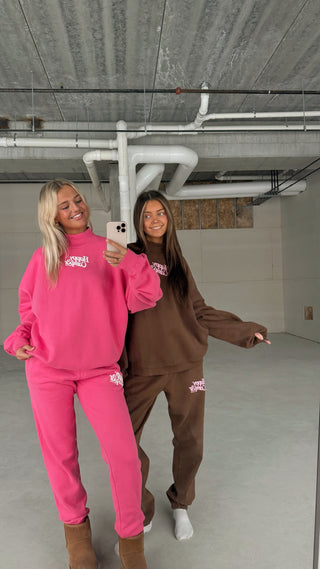 Happy Camp3r Hot Pink Mockneck Sweatshirt