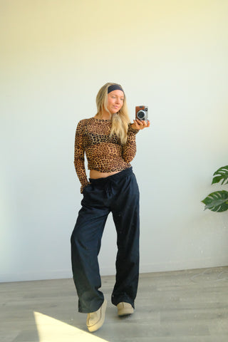 Leopard Mesh Long Sleeve