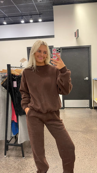 Dark Brown Staple Oversized Crewneck