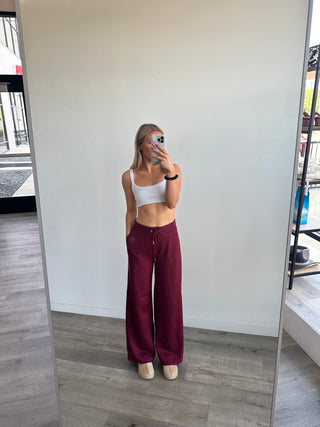 Ultra Soft Modal Tie Wide Leg Pant