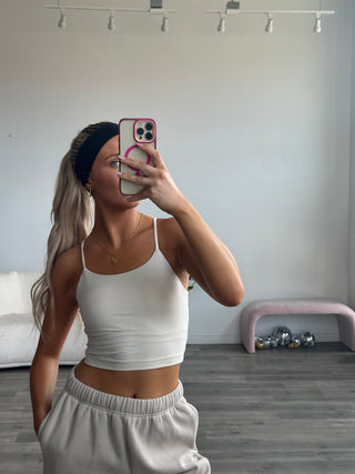 Oat Butter Soft Cropped Tank Top