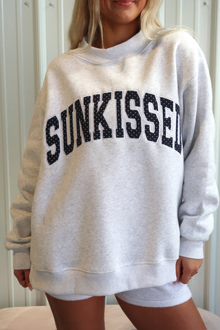Polka Dot SUNKISSED Mockneck Sweatshirt