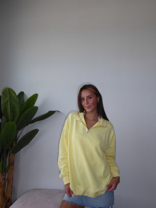 Banana Yellow Quarter Zip Sweatshirt