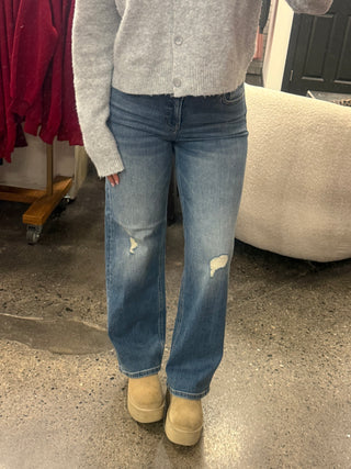 Hidden Mid Rise Dad Jeans - Logan