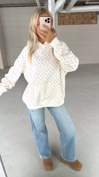 Ivory Cherry Hoodie