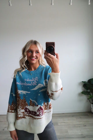 Winter Wonderland Dark Aqua Sweater