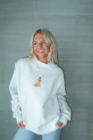 Christmas Dog Mock Neck