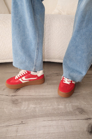 Steve Madden Dodge Red Multi Sneaker
