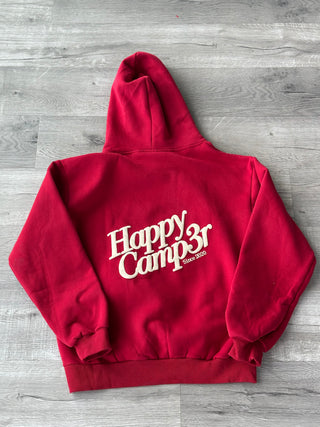 Happy Camp3r Pomegranate Red Puff Series Hoodie