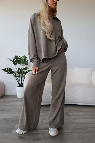 Clay French Terry Wide Leg Sweatpants