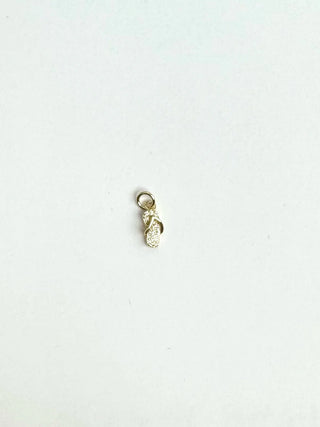 Mini Gold & Rhinestone Flip-Flop Charm