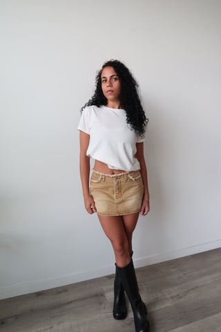Honey Low Rise Mini Skirt