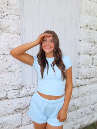 Pale Blue Staple T-Shirt