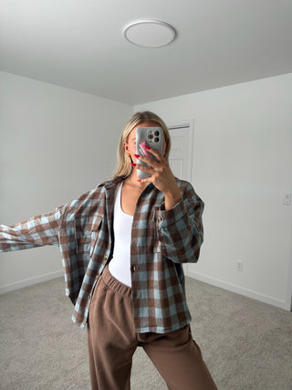 Blue Plaid Shacket