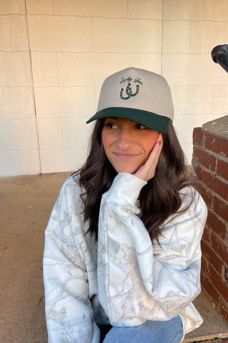 Lucky You Green & Khaki Horse Shoe Trucker Hat