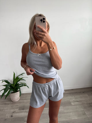 Grey Pajama Shorts