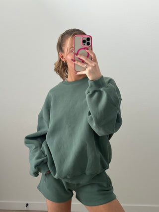 Pine Green Staple Oversized Crewneck