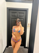 Load image into Gallery viewer, Bright Multi Color Floral Bikini Top

