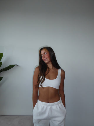 White Wavy Bra Top