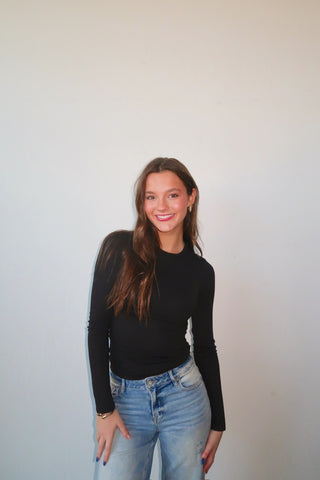 Black Long Sleeve Jersey T-Shirt