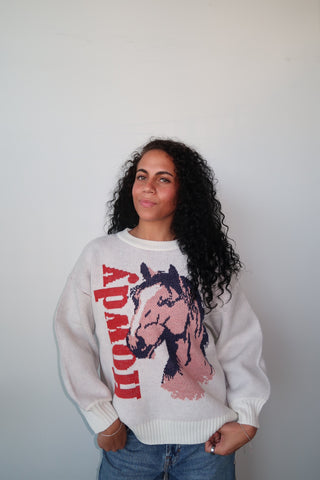 “Howdy” Horse Sweater