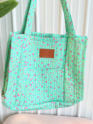 Kulani Kinis Beach Tote Bag - Mint Macaron