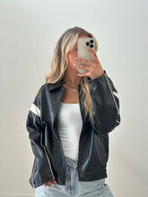 Load image into Gallery viewer, Faux Leather Racer Jacket
