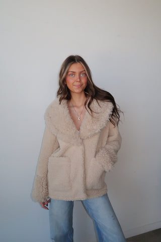 Fur Trimmed Fleece Jacket