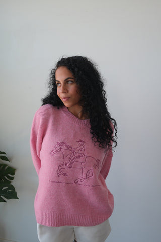 Pink Horse Sweater