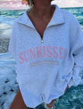 Load image into Gallery viewer, “Sunkissed” Heather White Quarter-Zip
