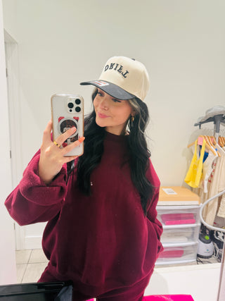 “DRIFT” Trucker Hat - Natural & Black