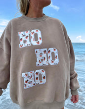 Load image into Gallery viewer, Ho Ho Ho Christmas Embroider Sweatshirt Mocha
