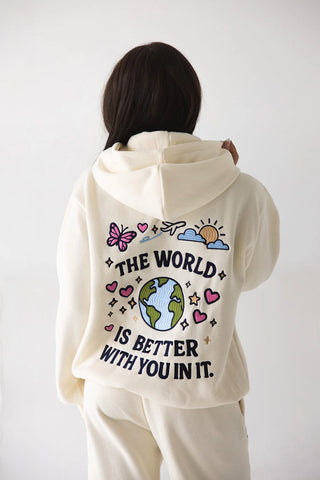 Happy Camp3r The World Is Better Zip Up Hoodie
