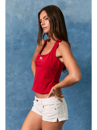 American Flag Red Halter Top