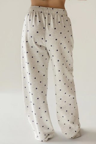 Happy Camp3r Heather Gray Polka Dot Sweatpants