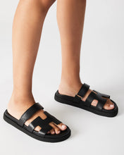 Load image into Gallery viewer, Steve Madden Mayven Black Leather Sandals

