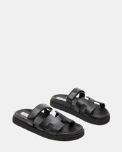 Load image into Gallery viewer, Steve Madden Mayven Black Leather Sandals
