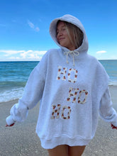Load image into Gallery viewer, &#39;Ho Ho Ho&quot; Christmas Embroidered Hoodie Heather White
